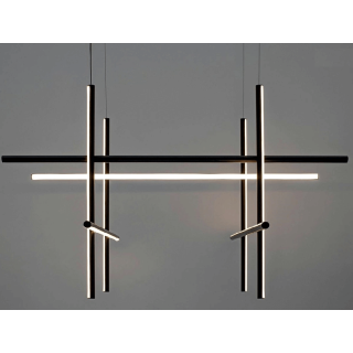 ADANI STICKS lampa wisząca LED 3000K w czarnym wykończeniu