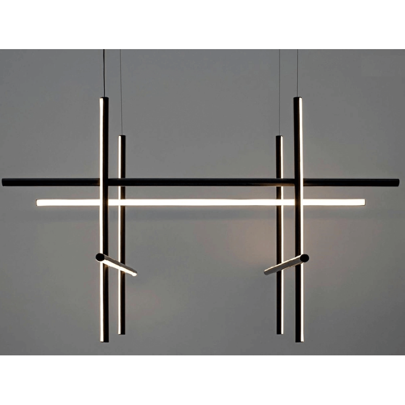 ADANI STICKS lampa wisząca LED 3000K w czarnym wykończeniu
