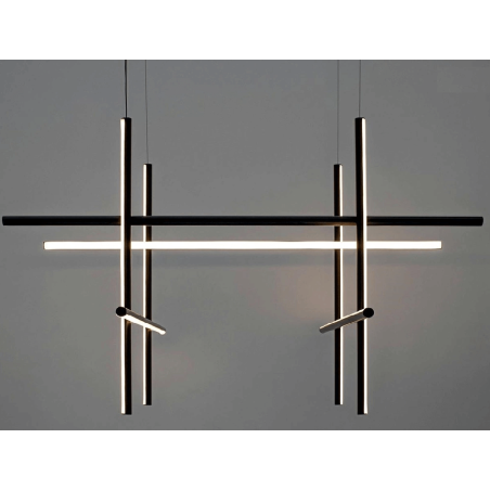 ADANI STICKS lampa wisząca LED 3000K w czarnym wykończeniu