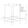 ADANI STICKS 3000K LED Pendant Lamp in Black Finish