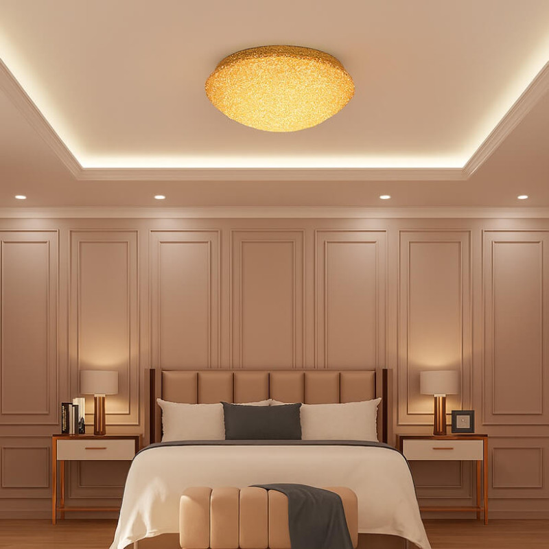 ADANI Swarovski crystal ceiling lamp 58cm black, gold