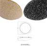 ADANI Swarovski crystal ceiling lamp 58cm black, gold