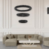 ADANI Swarovski LED Pendant Lamp 80cm crystals black, gold