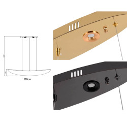 ADANI Swarovski lampa wisząca z kryształkami 120cm