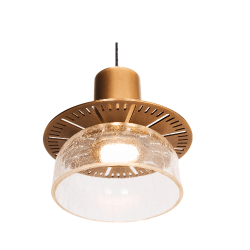 MAXlight Signature P0530 lampa wisząca LED mosiądz + szkło