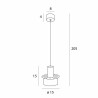 MAXlight Signature P0530 lampa wisząca LED mosiądz + szkło