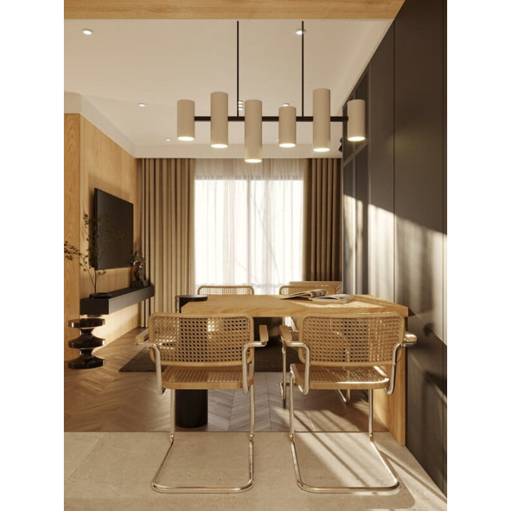 MAXLIGHT LAXER P0503/4 lampa wisząca biała, żar&oacute;wki 6xGU10