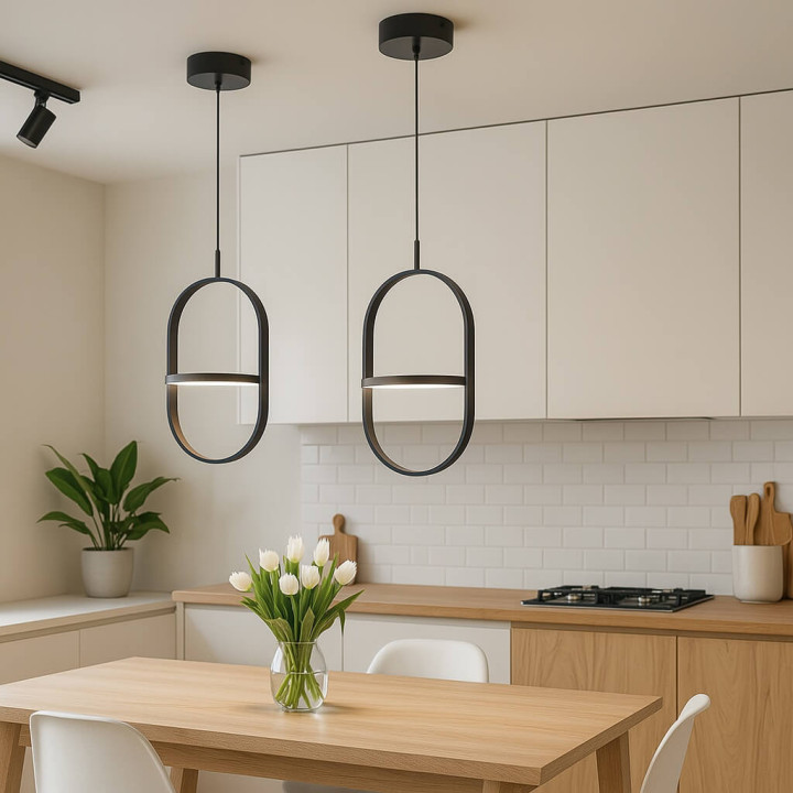 ADANI SPINNER MINI czarna lampa wisząca LED 18W
