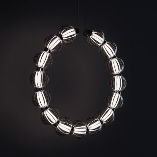 ADANI Amulet LED hanging lamp 30W &ndash; luminous ring glass