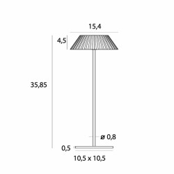 Maxlight Muffin Taupe T0065/6 LED Table Lamp 2700K IP44