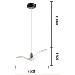 ADANI MEWA 2 hanging lamp 39cm LED 3000K seagull wings
