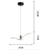 ADANI MEWA 2 lampa wisząca 39cm LED 3000K skrzydła mewy