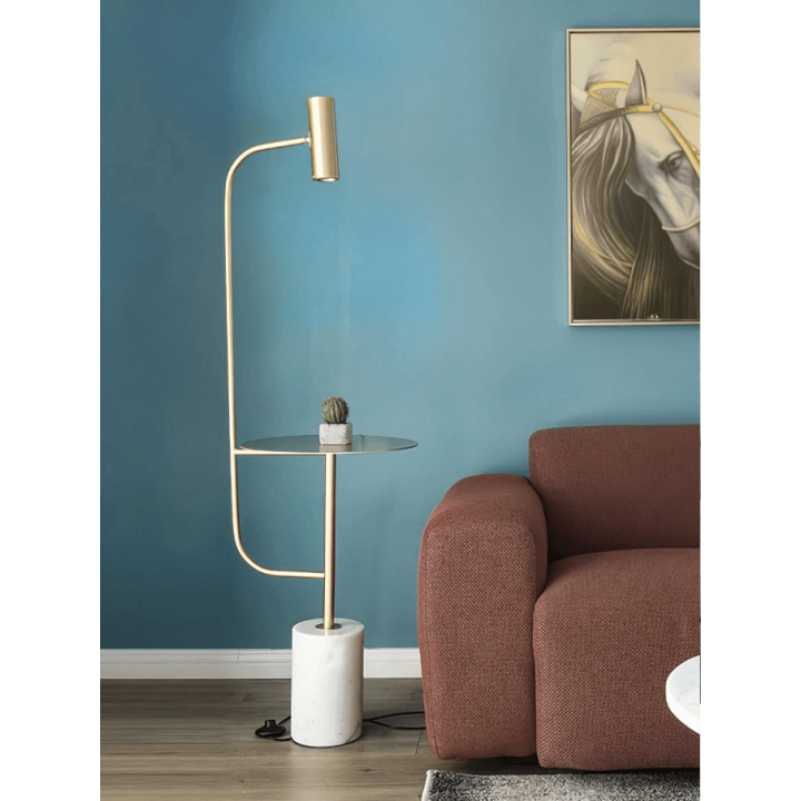 ADANI MOZAMBIK floor lamp gold, marble base