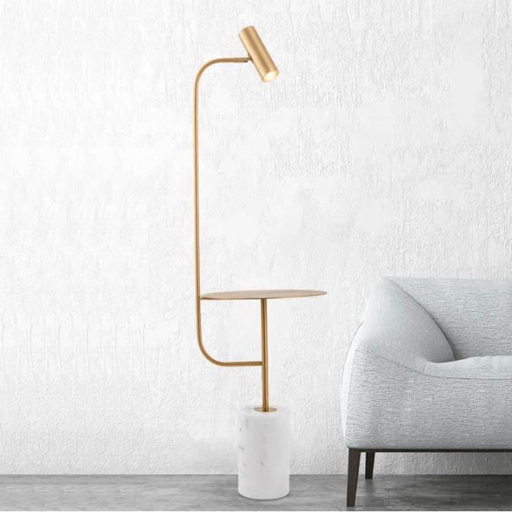 ADANI MOZAMBIK floor lamp gold, marble base