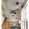 ADANI WERTIGO NORDIC lampa wisząca żarówka E27 biała, czarna
