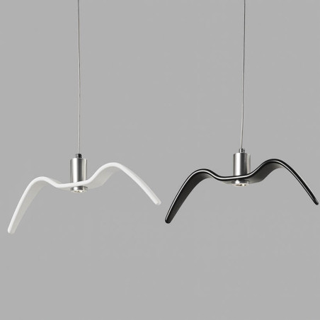 ADANI MEWA lampa wisząca 38cm LED 3000K biała, czarna ADANI MEWA lampa wisząca 38cm LED 3000K biała, czarna