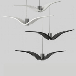 ADANI MEWA 2 LED pendant lamp 3000K white, black