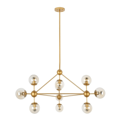 ADANI ASTRIFERO AD190 gold pendant lamp 10xG9 bulbs