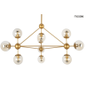 ADANI ASTRIFERO AD190 gold pendant lamp 10xG9 bulbs