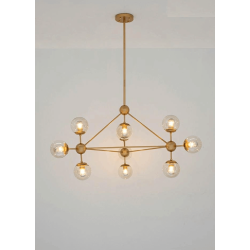 ADANI ASTRIFERO AD190 gold pendant lamp 10xG9 bulbs