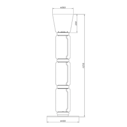 ADANI FLOSSY AD251 floor lamp LED 128cm glass, elegance
