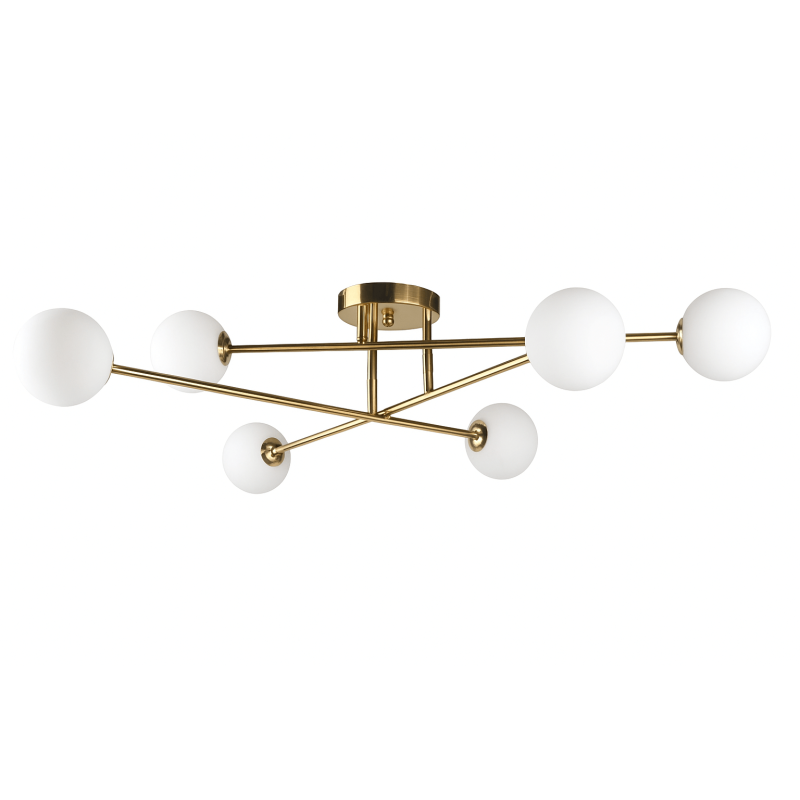 ADANI Dorado 6 AD188 ceiling lamp gold, glass, 6x G9
