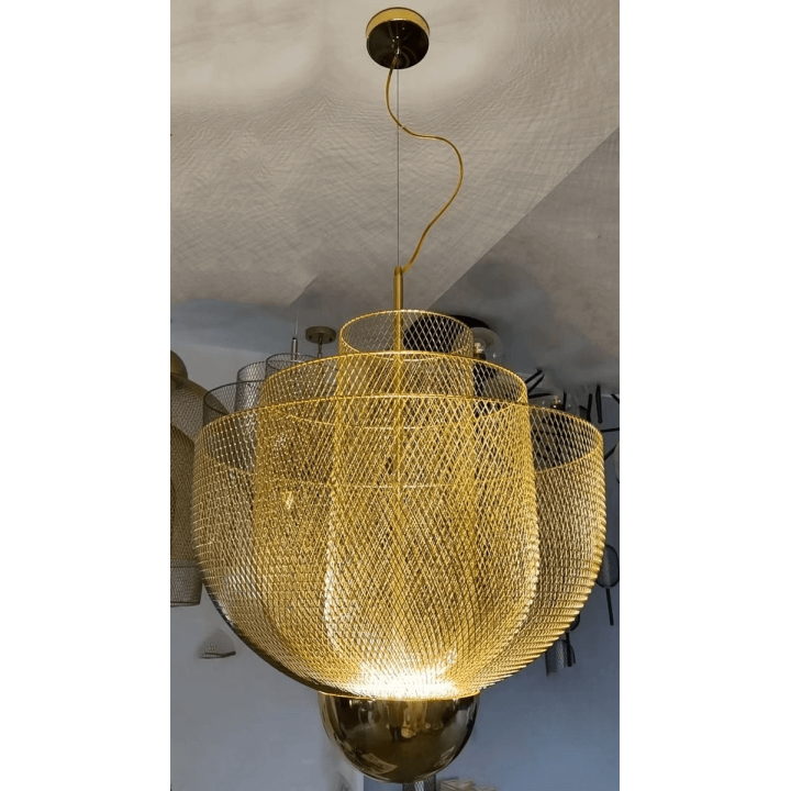 ADANI ILLUSION AD131 złota lampa wisząca LED 3000K z siatką