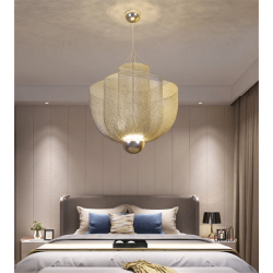 ADANI ILLUSION AD131 Gold LED Pendant Lamp 3000K with Mesh