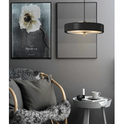 ADANI ARTE AD155 lampa wisząca czarno-złota 3xE14 elegancka
