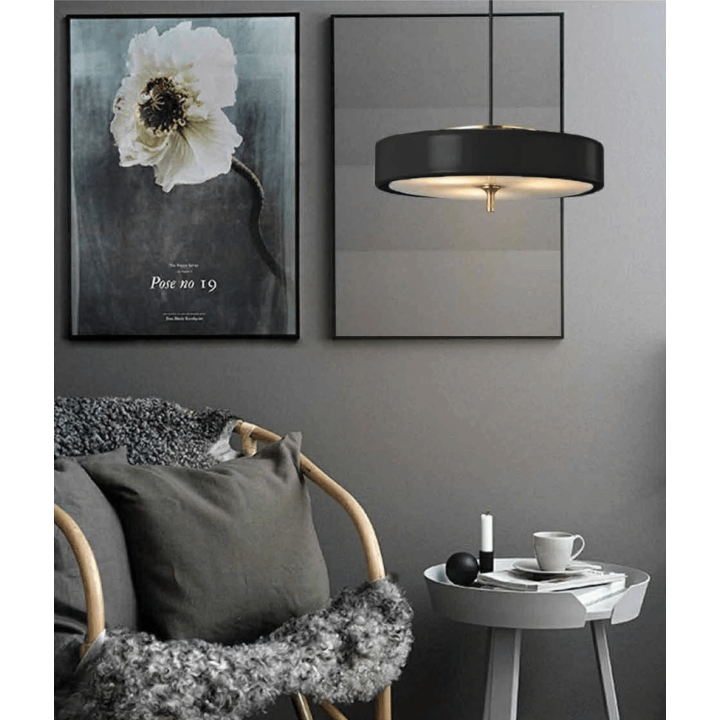 ADANI ARTE AD155 lampa wisząca czarno-złota 3xE14 elegancka