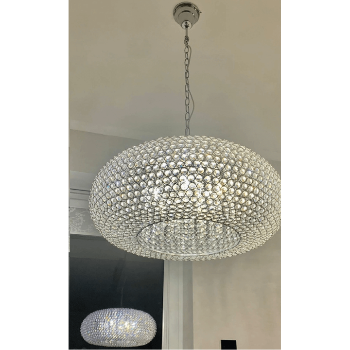 ADANI WHITE DIAMOND AD135 lampa wisząca 9xG9 &ndash; kryształowa
