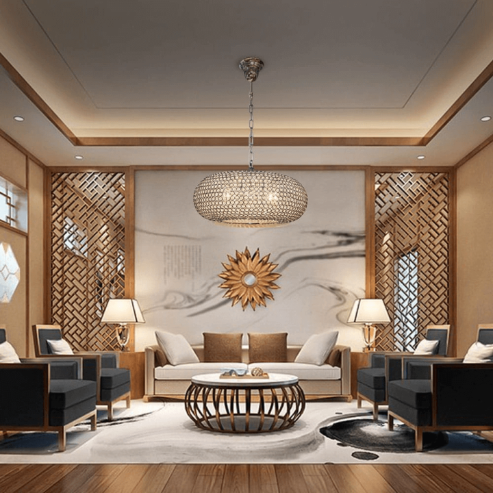 ADANI WHITE DIAMOND AD135 lampa wisząca 9xG9 &ndash; kryształowa