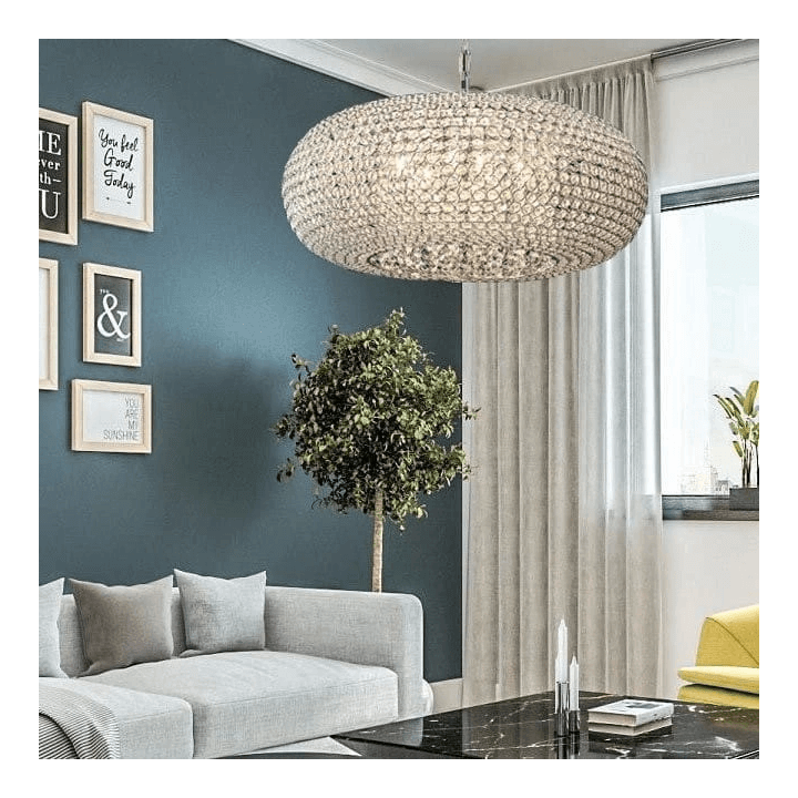 ADANI WHITE DIAMOND AD135 lampa wisząca 9xG9 &ndash; kryształowa