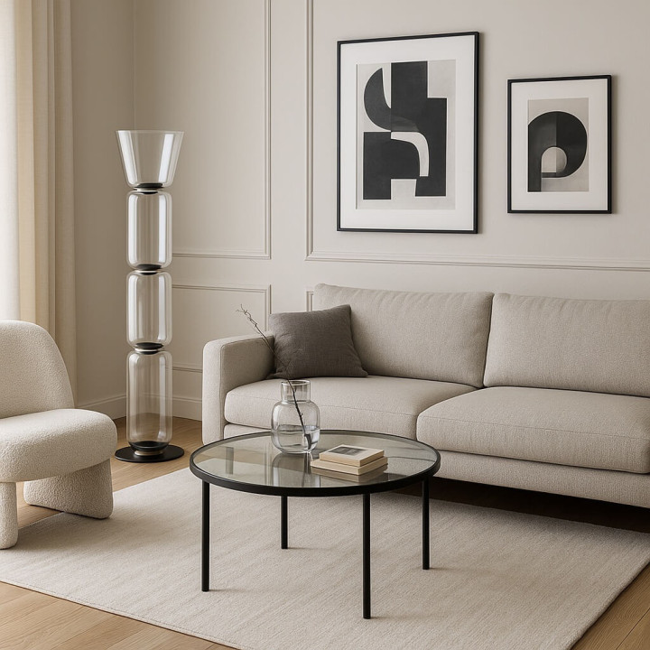 ADANI FLOSSY lampa szklana stojąca LED 128cm