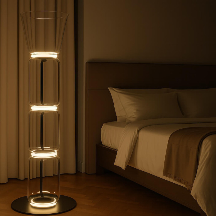 ADANI FLOSSY lampa szklana stojąca LED 128cm