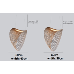 ADANI PLANWOOD AD164/5 lampa wisząca LED 3000K Ø60/80cm