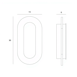 Maxlight Travertino Oval W0393 LED Wall Lamp 10W 3000K Cream
