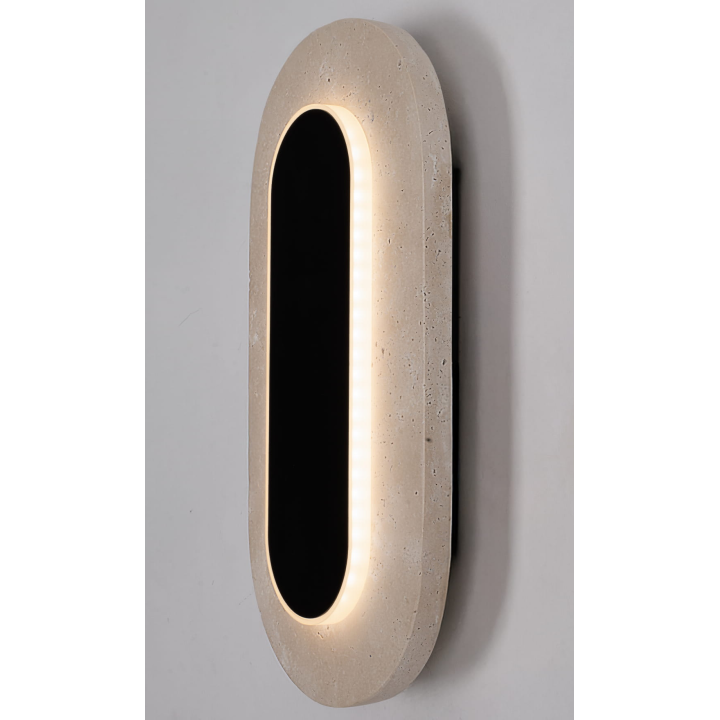 Maxlight Travertino Oval W0393 LED Wall Lamp 10W 3000K Cream