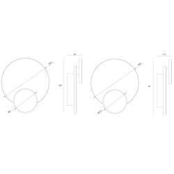 Maxlight Travertino Oval W0394/5 LED wall lamp 2 sizes