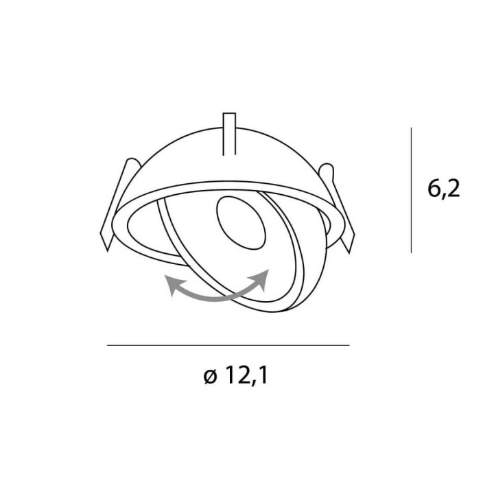 MAXLIGHT Vector H0139/40 LED recessed fixture 3000K 10W