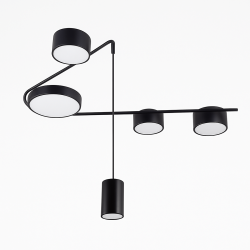 MAXLIGHT Zumaia II C0250 czarna lampa wisząca LED 3000K 32W