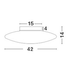 LUCES LIBANO LE42078 ceiling lamp, white glass E27 42cm