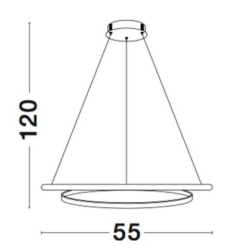 LUCES JUNIN LE41659 pendant lamp LED 55cm white 32W