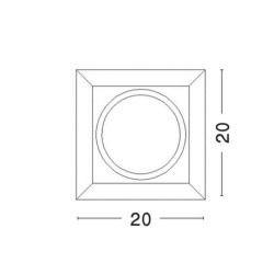 LUCES GRANEROS LE61547 square plaster recessed light fitting