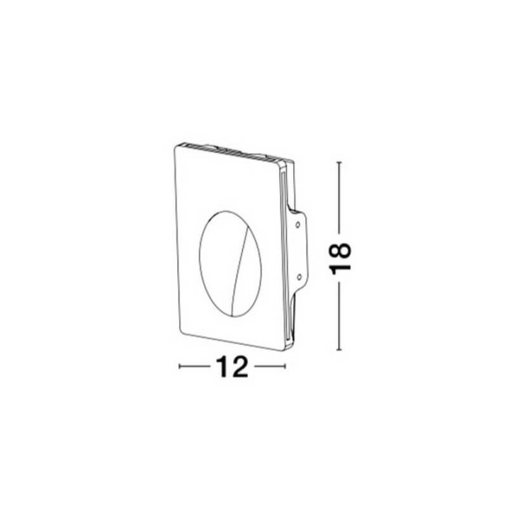 LUCES CIROCCO plaster LED wall luminaire 1W 3000K white IP20