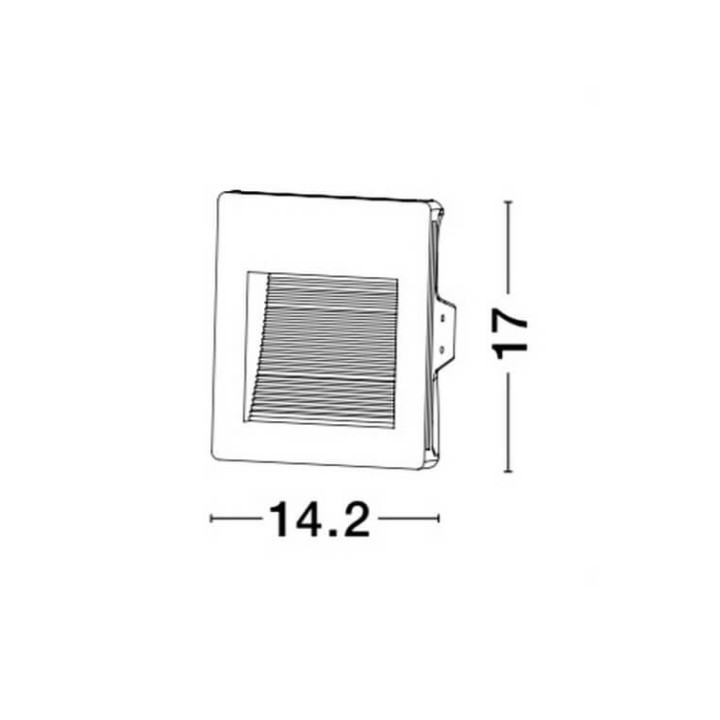 LUCES CIROCCO recessed LED fixture 1W 3000K plaster, white
