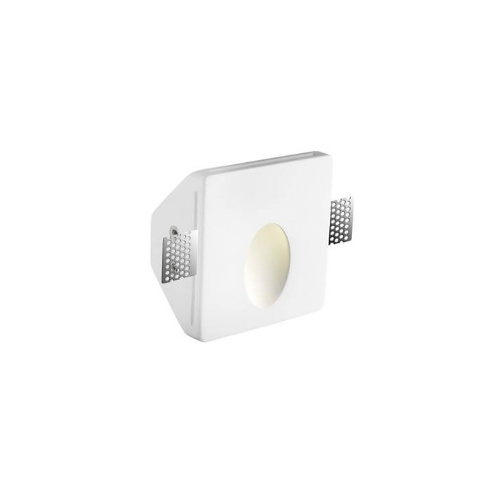 LUCES CIROCCO kwadratowa oprawa ścienna z gipsu LED 1W IP20