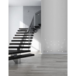 LUCES CIROCCO kwadratowa oprawa ścienna z gipsu LED 1W IP20