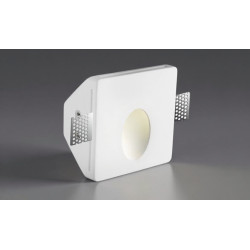 LUCES CIROCCO kwadratowa oprawa ścienna z gipsu LED 1W IP20