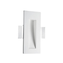 LUCES CIROCCO rectangular plaster wall lamp, white